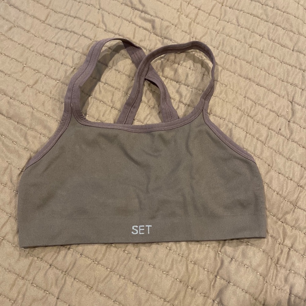 Coffee color sports bra